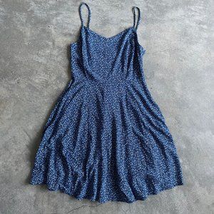 Old Navy Blue Floral Strap Mini Summer Dress
